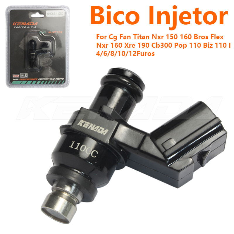 KENADA RACING Bico Injetor Cg Fan Titan Nxr 150 160 Bros Flex Nxr 160 Xre 190 Cb300 Pop 110 Biz 110