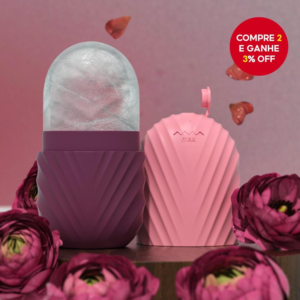 Rolo De Resfriamento Reutilizável De Bola De Gelo Facial De Silicone Para Aliviar O Inchaço-Sem Nece