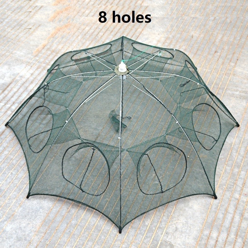 Armadilha Dobrável Para Peixes 90x90cm-8 Entradas , Rede Retrátil , Use Com Isca Viva (Camarão/Lamba