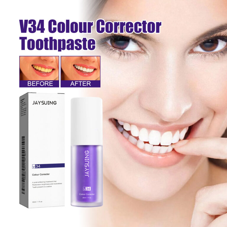 Corretor de Cor V34, Creme Dental Roxo para Clarea