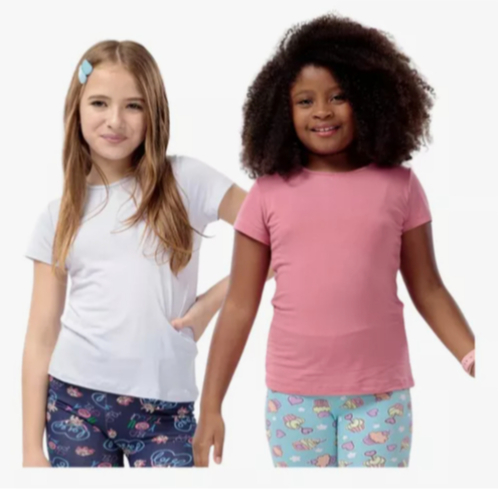 Blusa Infantil Menina Sem Estampa