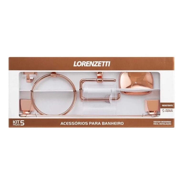 Kit De Acessorios 5 Pçs Rose Gold 2000 F24 Lorenz