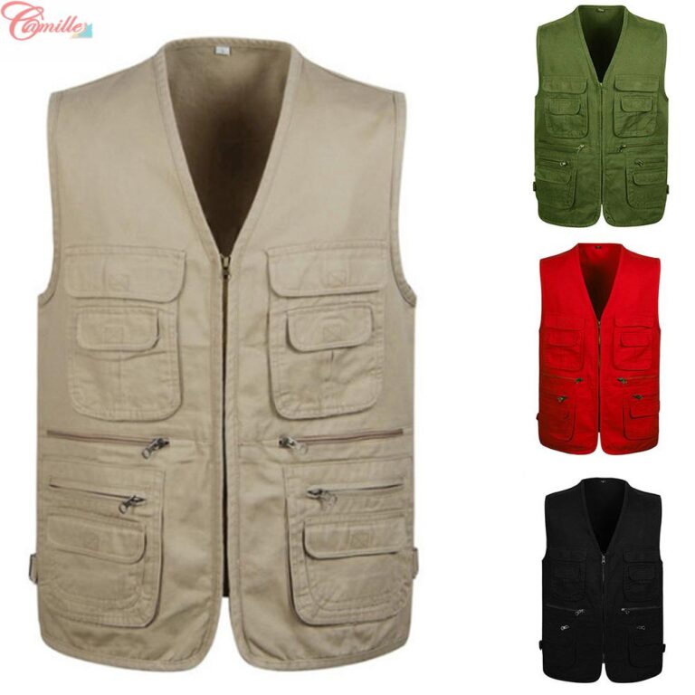 Colete Masculino Casual Multi Tanque Câmera Agasa