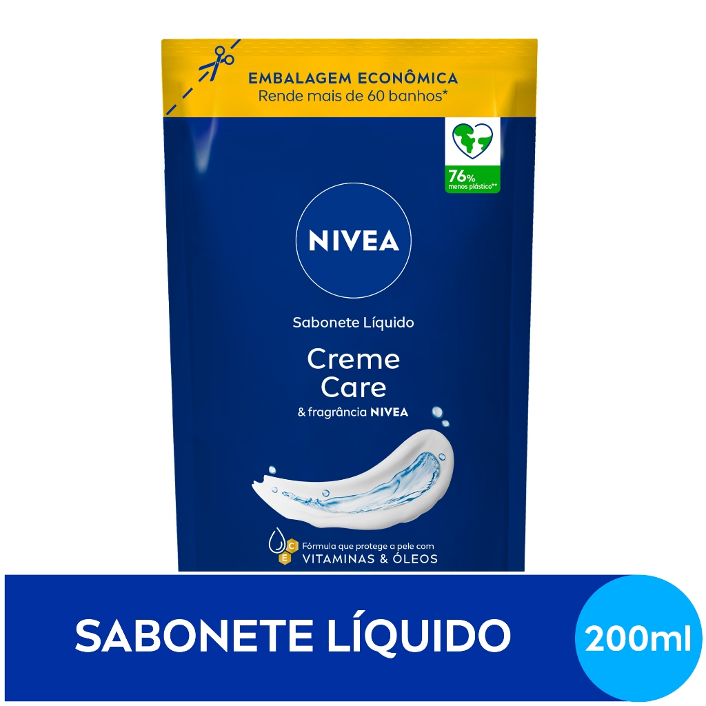 NIVEA Sabonete Líquido Refil Creme Care 200ml