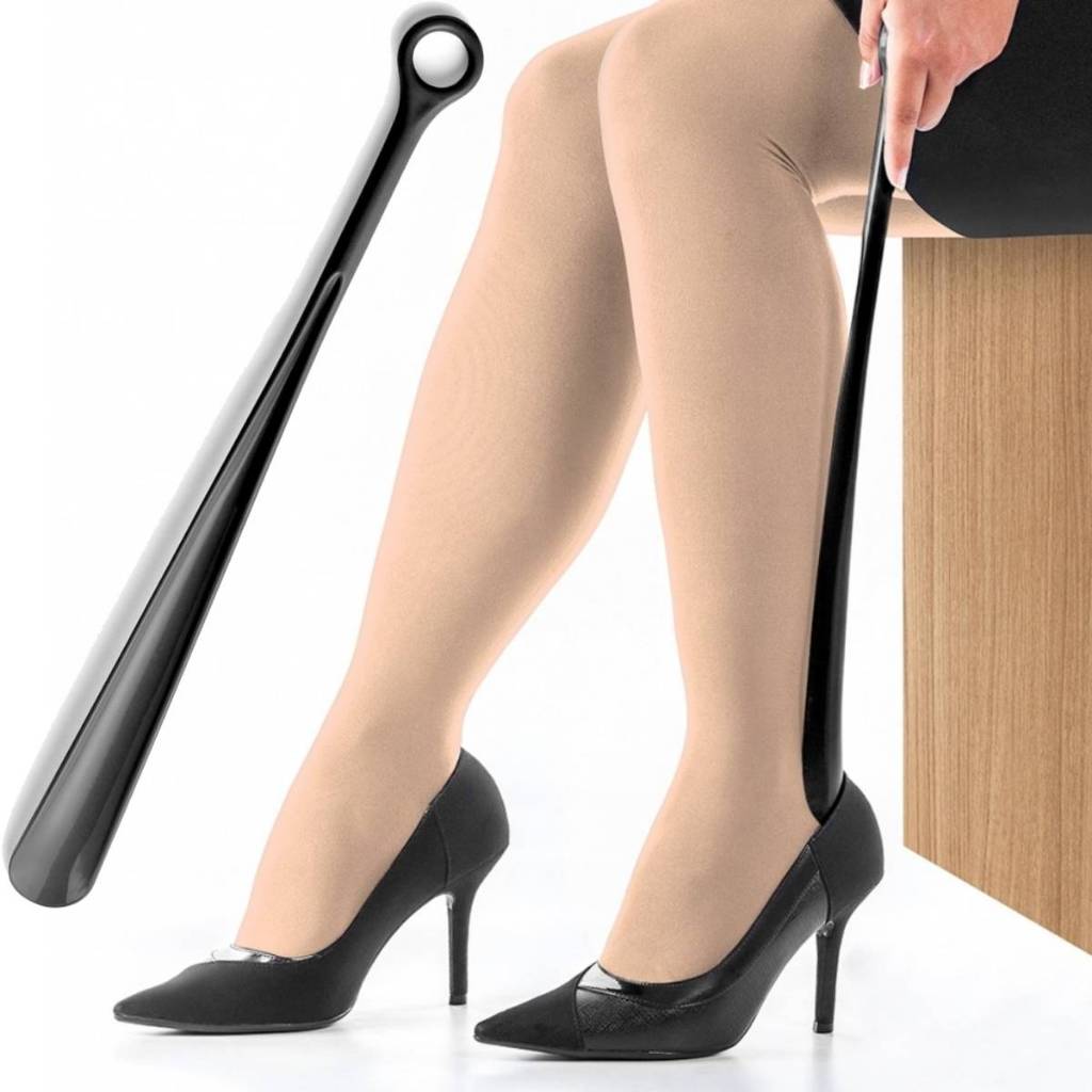 Calçadeira Sapato Longa 46cm Preta Ordene Calce Fácil Tenis
