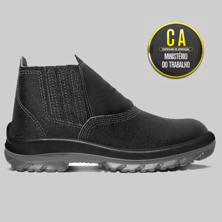 Bota Segurança Botina Premium Couro Reforçado Pa