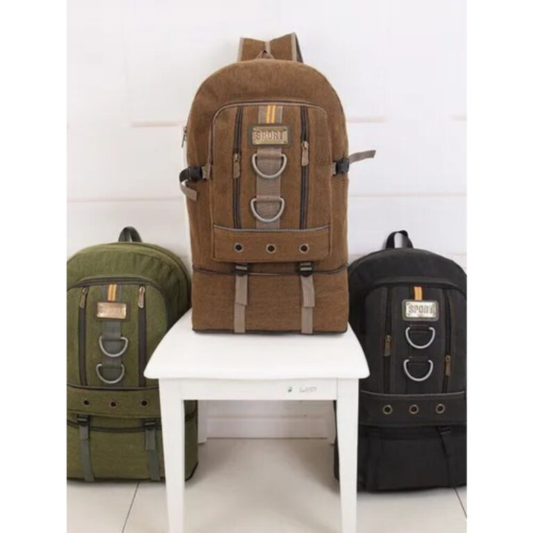 Mochila de Lona Unissex Grande 50l com Altíssima 