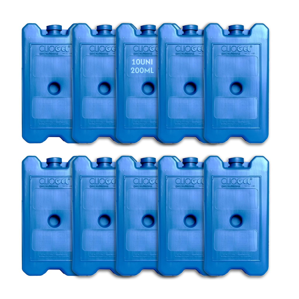 10 Gelo Reutilizável Artificial 200 Ml Ideal Cooler Bebidas Bolsa Térmica Resistente Refrigeração