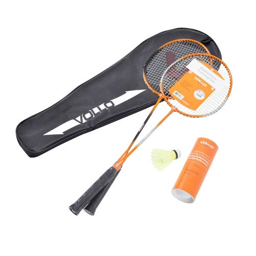 Kit Badminton Vollo 2 Raquetes + 3 Petecas + Raque