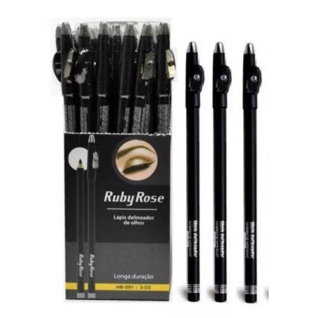 KIT COM 3 LAPIS DELINEADOR DE OLHOS- RUBY ROSE (Pr