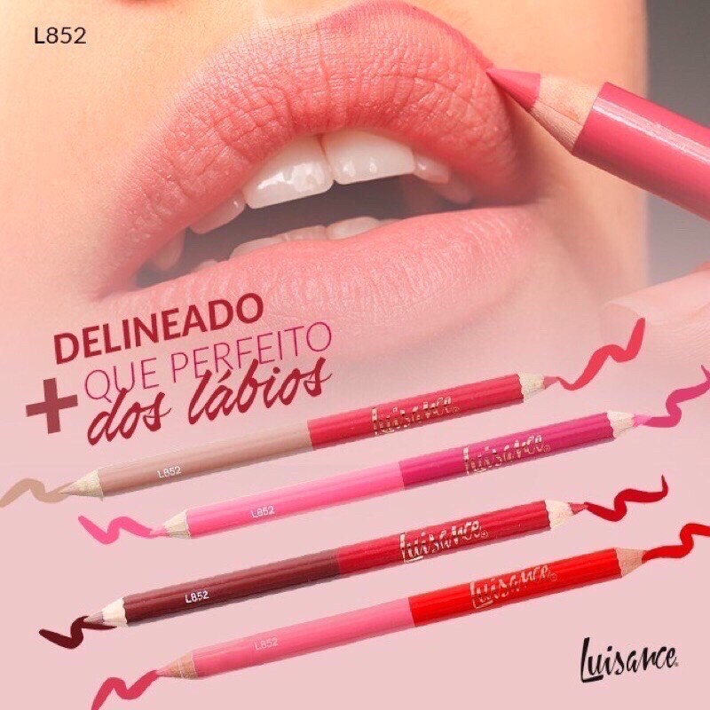 Lápis Labial Duo Luisance Matte/Fosco Lápis de Boca com Duas Pontas para Contorno dos Lábios com Apo