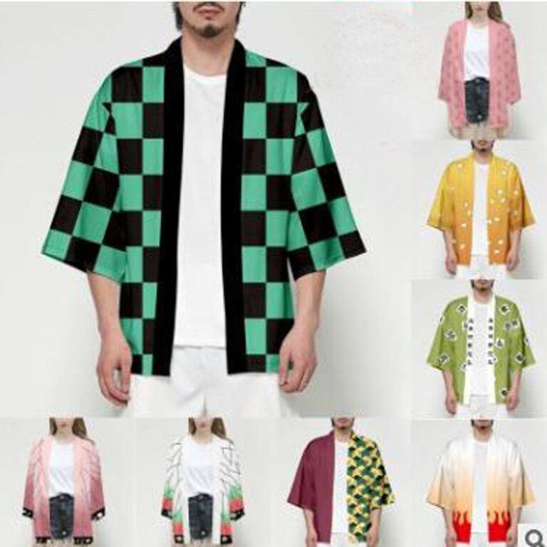 Capa Cardigan Estampa Anime Demon Slayer Kimono Ad