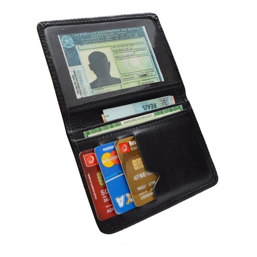 Porta Documentos De Carro, Rg, Cnh Couro Bovino De