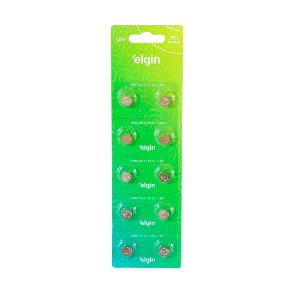 10x Bateria Pilha Lr41 Ag3 Lr736 – Elgin