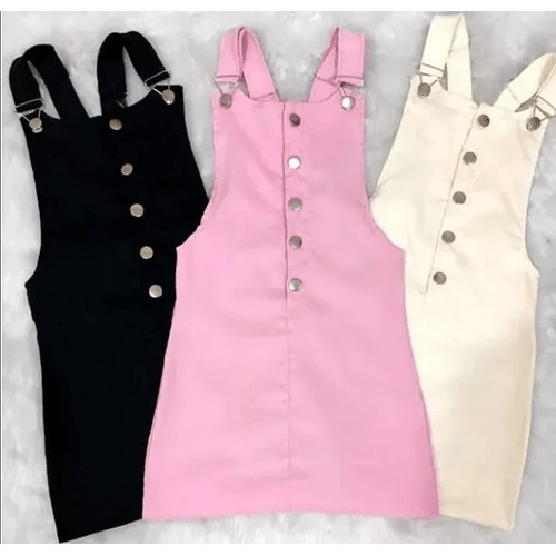 Vestido Jardineira Feminino Bergaline Moda Primave