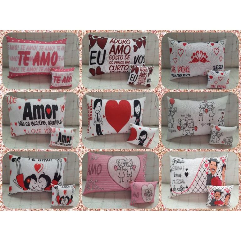 10 Kits Almofada + Chaveiro Romântico / Diversos 
