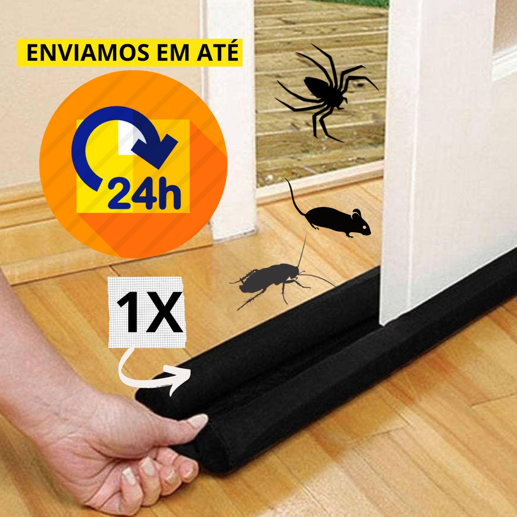 Protetor Rolinho Veda Porta 50 Cm Até 2 Metros Todos Os Tamanhos Contra Insetos