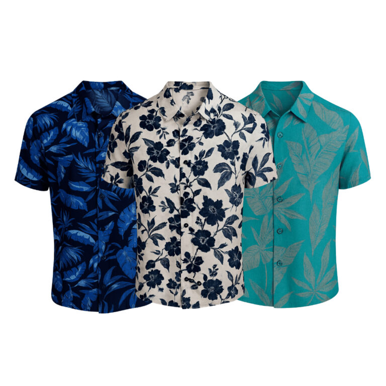 Kit 3 Camisa Social Masculina Florida Blusa Mascul