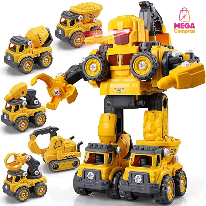 Robô Carrinho Brinquedo 5 Em 1 Construbots Monta