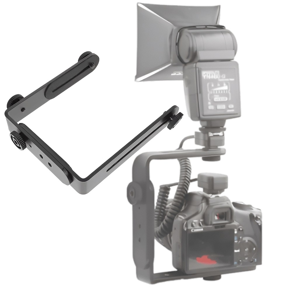 Suporte L Duplo de Montagem Universal 1/4 TMB-16T para Flash e Câmera