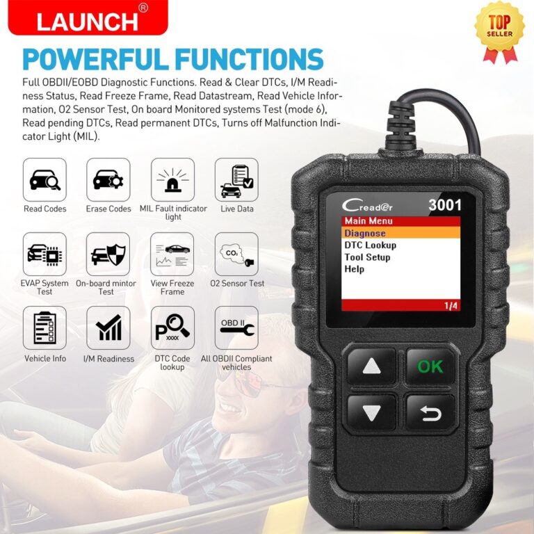 LAUNCH CR3001 car scanner OBD2 Engine scanning too