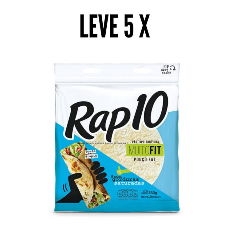 Kit fitness rap 10 tortilhas >> leve 5 <&