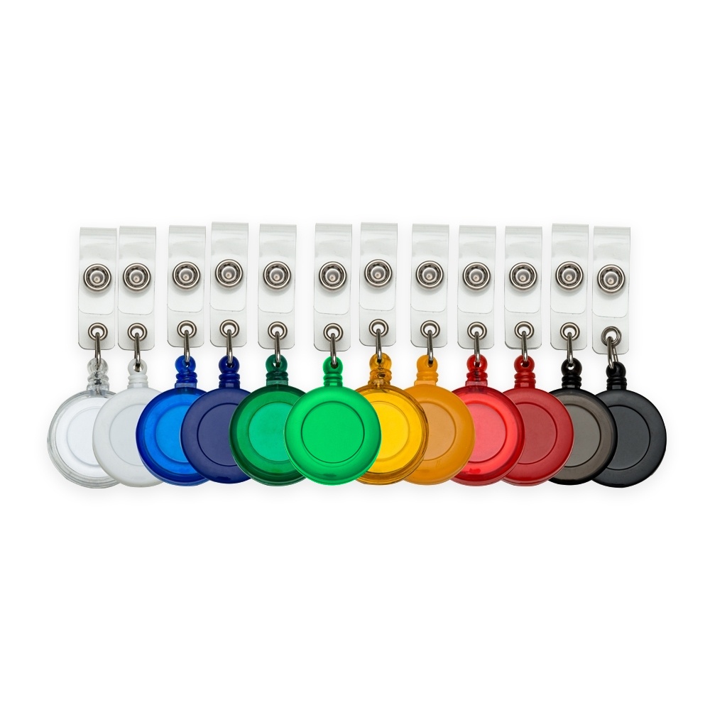 Kit 3 UNIDADES Porta Crachá Retrátil Roller Clip