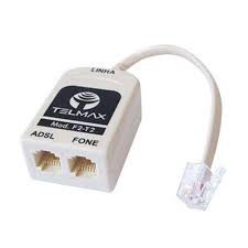 Micro Filtro ADSL Duplo para uso com Velox, possui