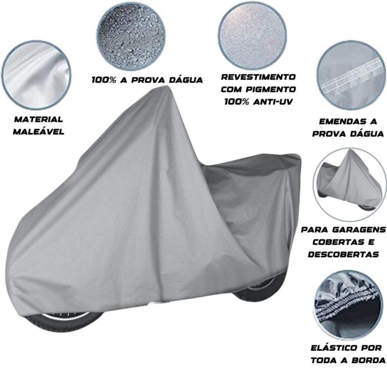Capa Pra Moto Forrada 100% Impermeável UV-BLOCK M