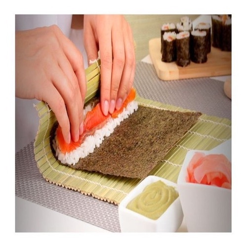 2 Esteiras Sudare Bambu Enrolar Sushi Mat Oriental