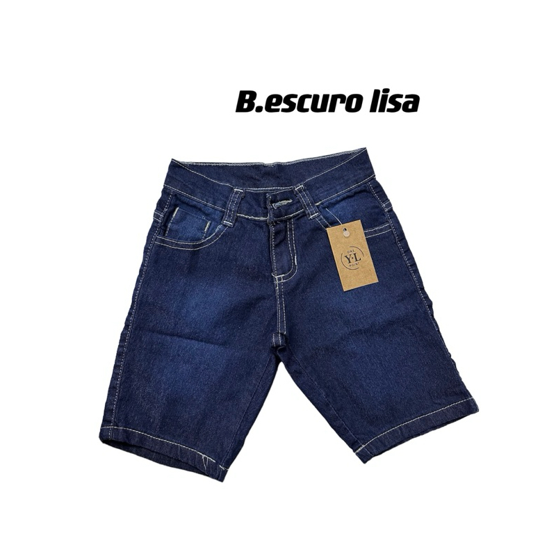 Bermuda jeans infantil c/laycra clara e escuro, rascada TOP Qualidade Boa