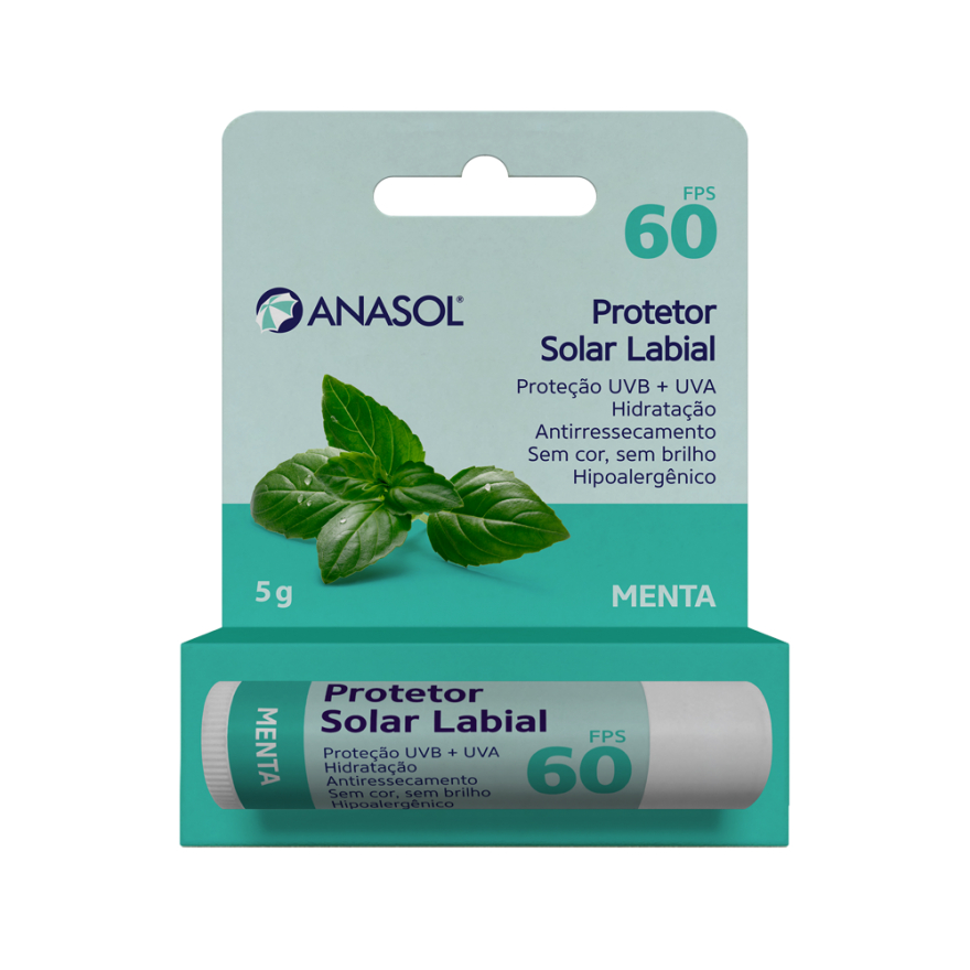 Anasol Protetor Hidratante Labial 5g Menta – FPS 60