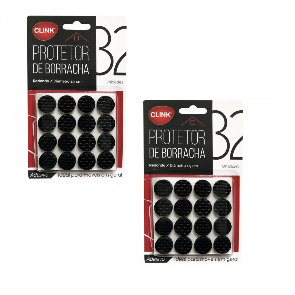 KIT 64 PÇS PROTETOR P/ MOVEIS DE BORRACHA MESAS CADEIRAS