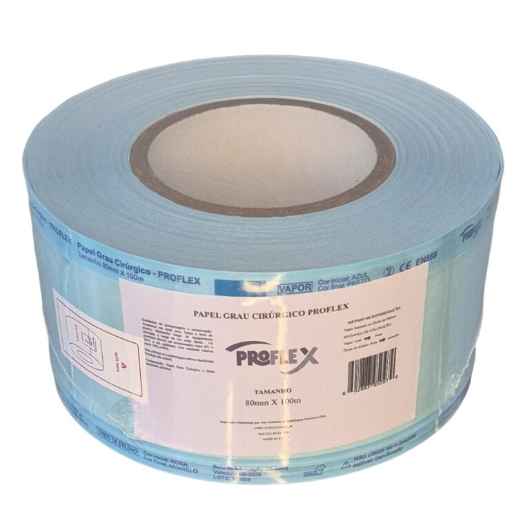 BOBINA  08cmX100m ESTERILIZAÇÃO AUTOCLAVE