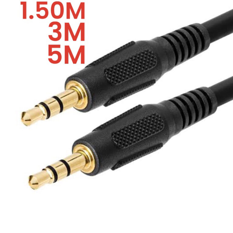 Cabo Audio Auxiliar P2 X P2 Estereo Dourado 1.50M 