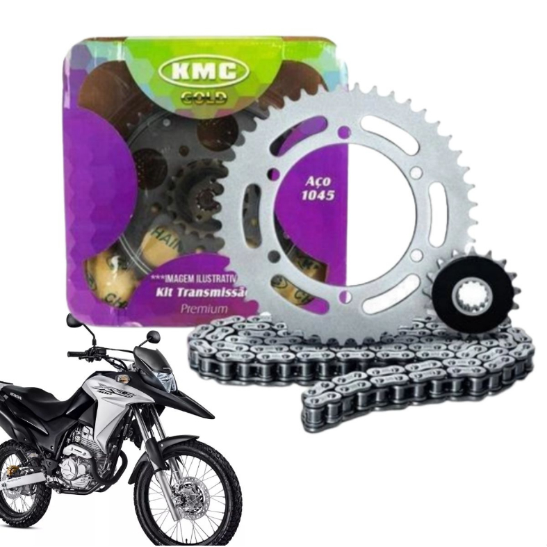 Kit Relacao Tracao Transmissao Com Retentor Honda Xre 300 2010 2011 2012 2013 A 2026 Original Kmc