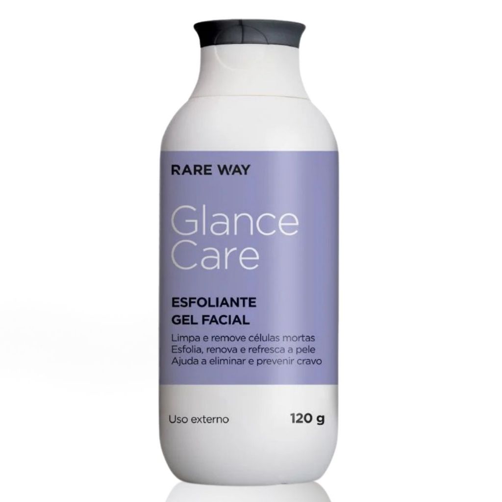 Gel Esfoliante Glance Care Rare Way 120 ml – Limpeza Profunda, Renovação da Pele