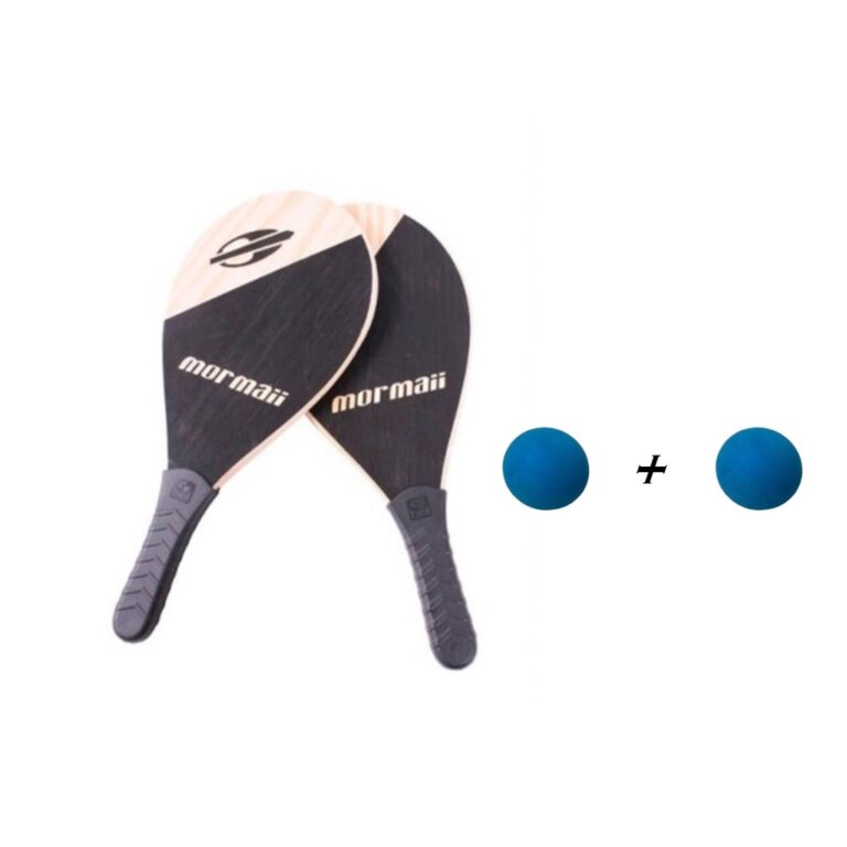 Kit Jogo Frescobol Praia Raquete + Bola Extra Borr
