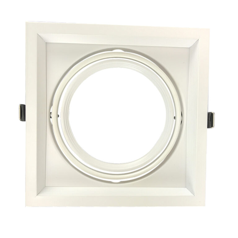 Embutido Quadrado Face Recuada para AR111 Branco &
