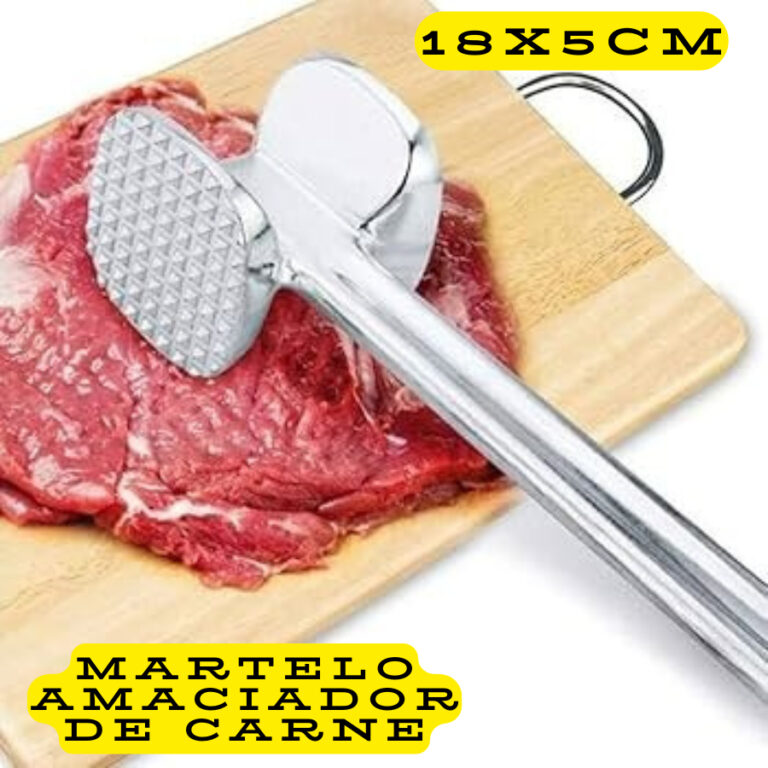 Martelo Amaciador Para Carne Em Alumínio Cozinha 