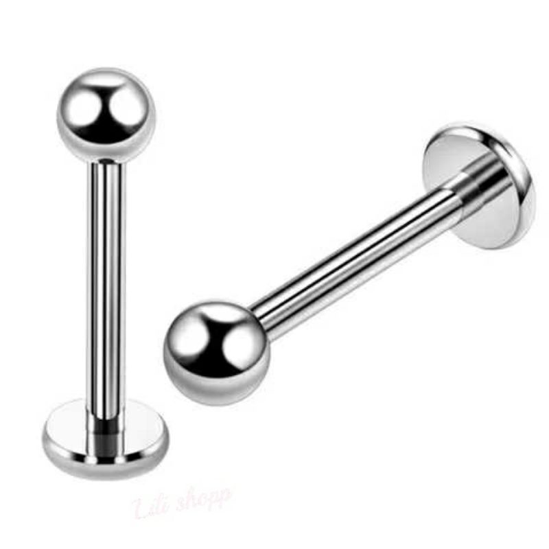 Piercing Labret Prata Em Aço Cirúrgico Tragus Medusa Conch Cartilagem