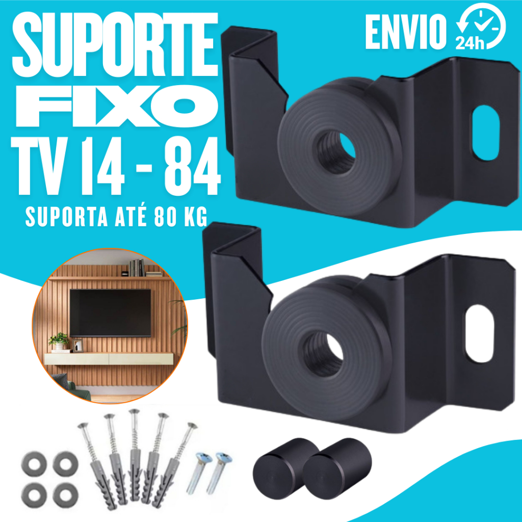 Suporte Tv Universal Fixo Led Lcd Plasma 10 até 84 Polegadas para Parede ou Painel