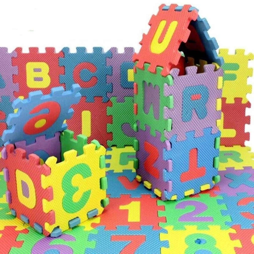 Tatame De EVA Educativo Infantil Numeros e Letras Brinquedo C/36 Peças