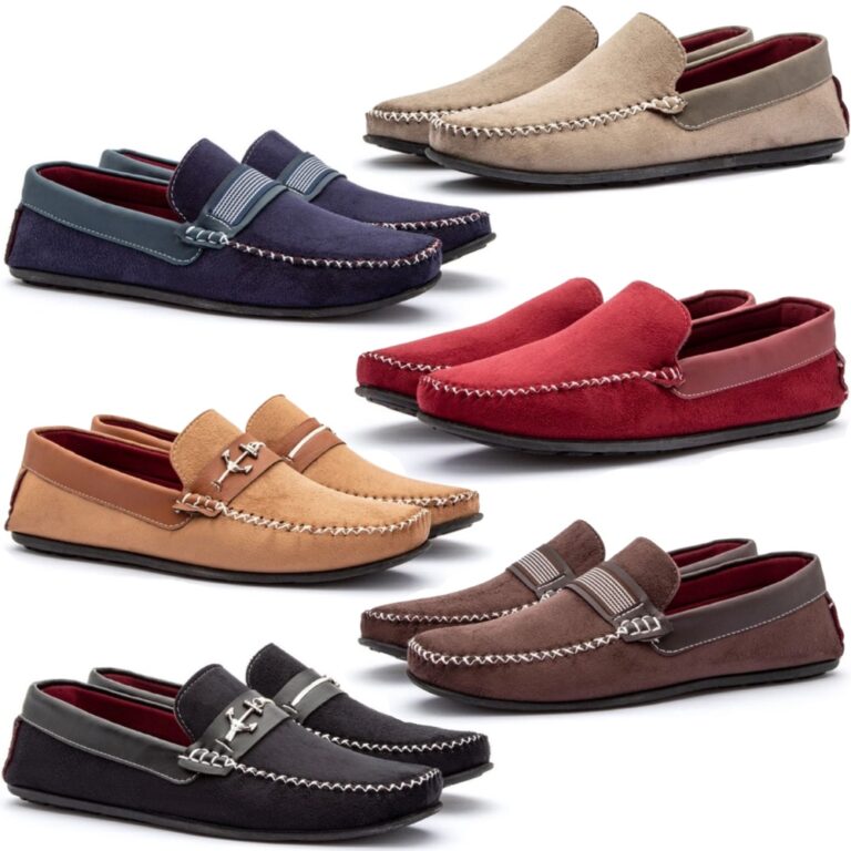 Mocassim masculino leve, confortavel de camurça n