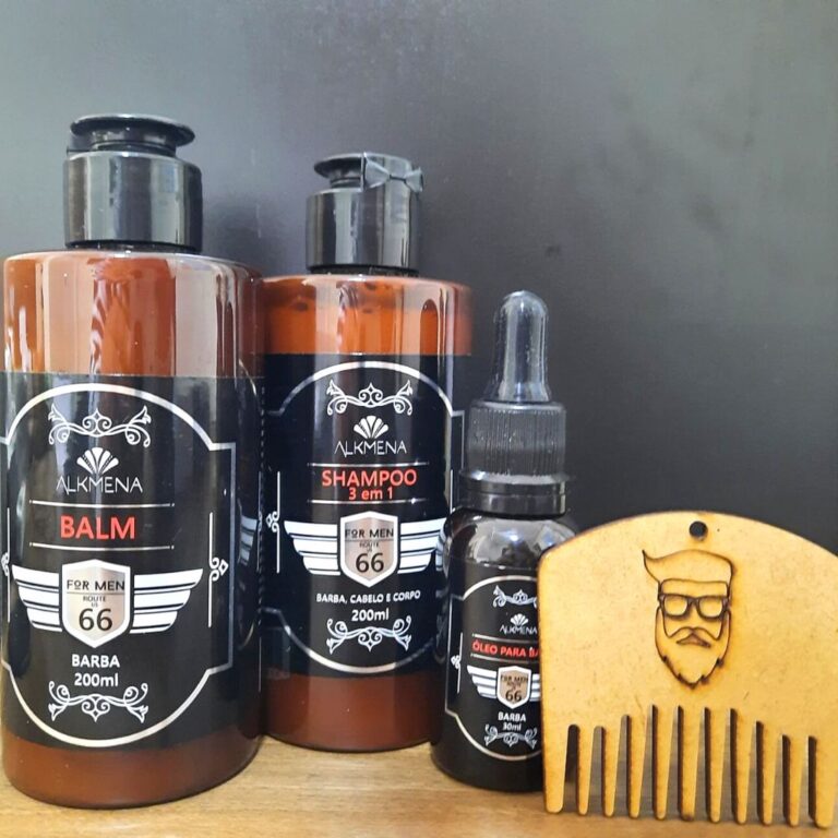 Kit Balm, Óleo para Barba, Shampoo 3×1 e Pen