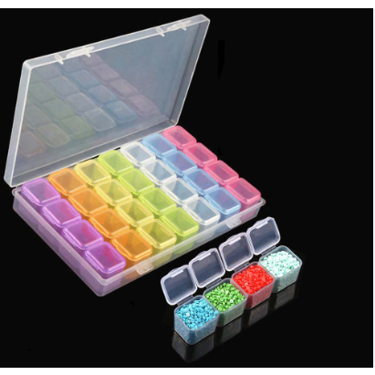 Estojo Organizador 28 Divisórias Colorido Strass 