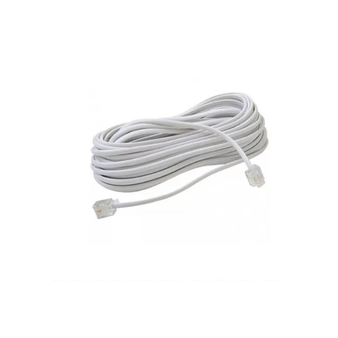 Cabo Liso Fio Para Telefone Modem Fax Plug Rj11 2 