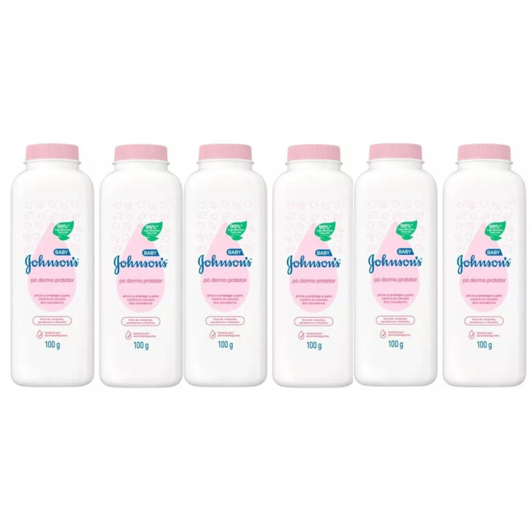 Kit c/ 6 Talco JOHNSONS Baby Pura Proteção 100g