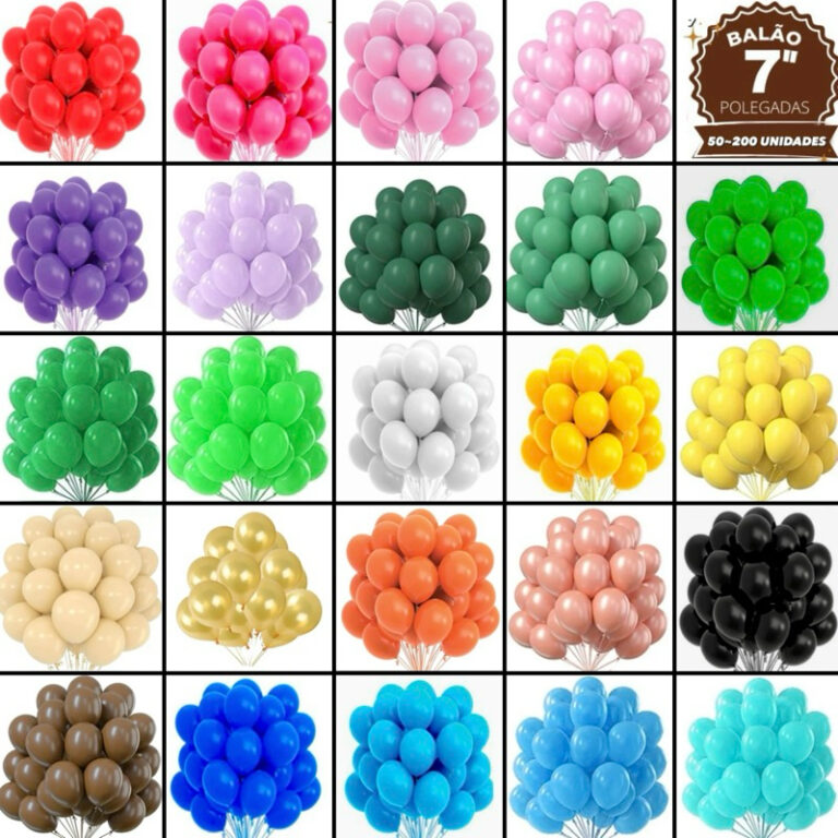 50~200 Balão numero 7 bexiga  para festa anivers�
