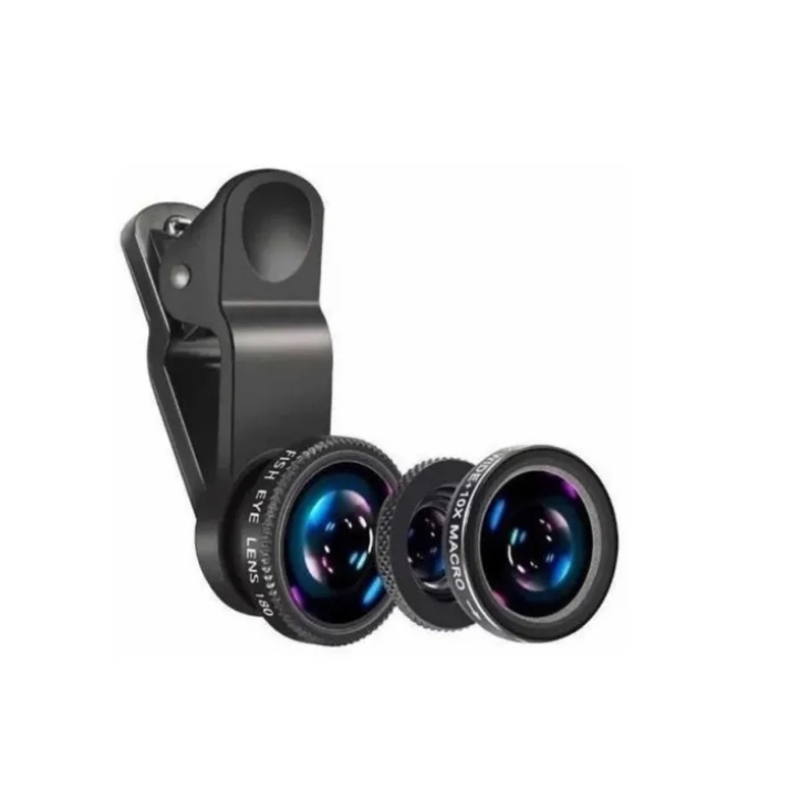 Kit Lentes Para Celular E Smartphone 3 Em 1
